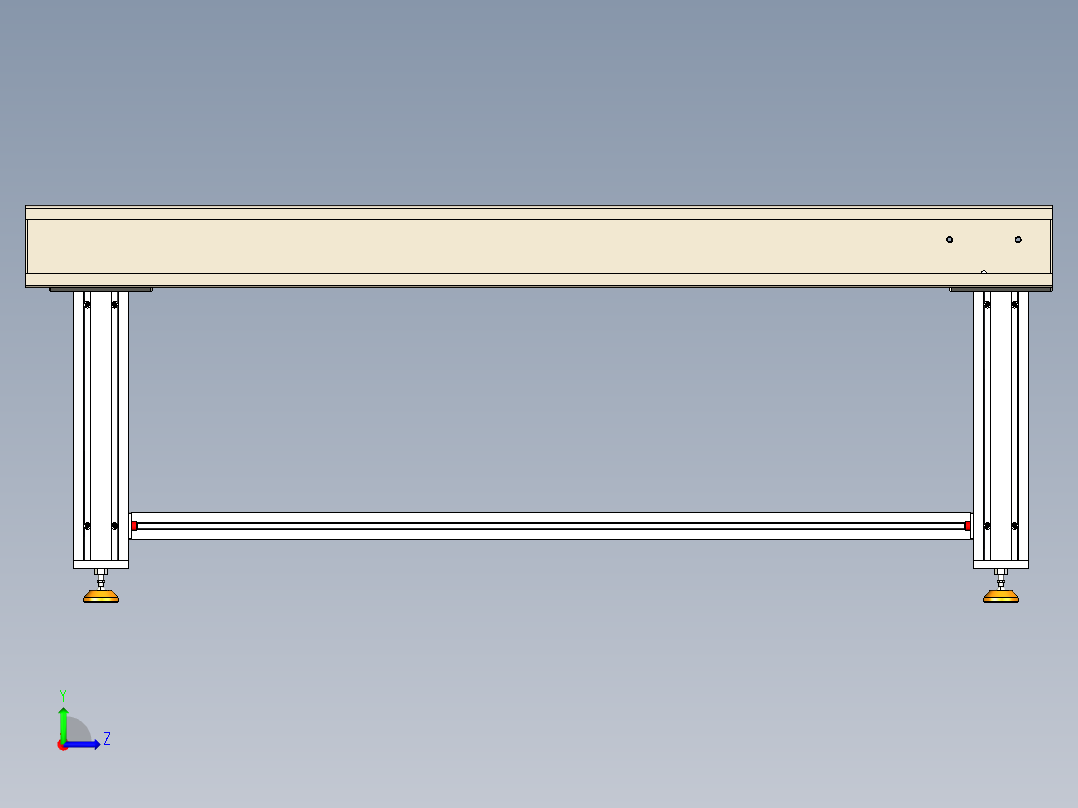 LE-无动力滚筒输送线左视图