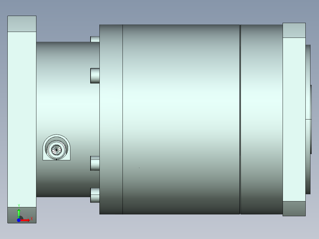 直齿孔PLF160-L2 35-114.3-200-M12-ZJ.stp前视图