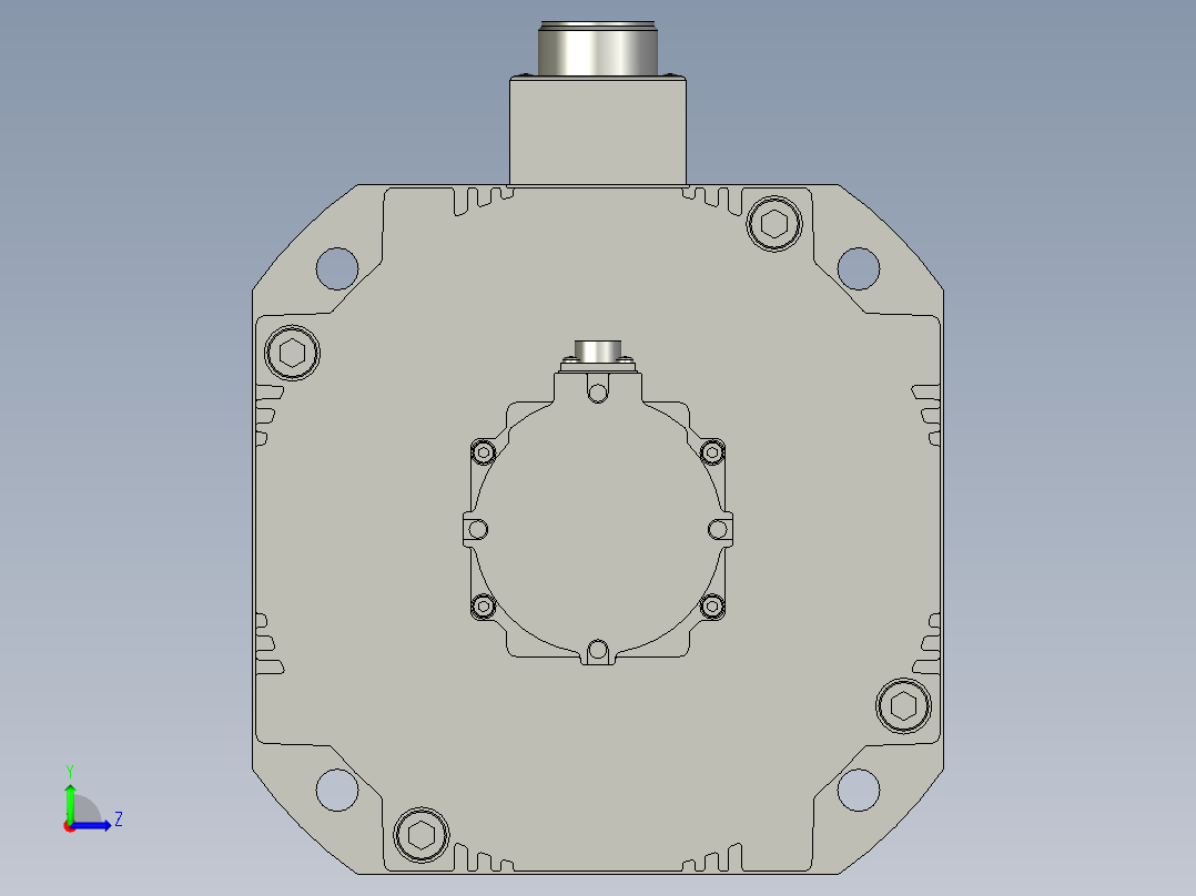 2500W MFME伺服马达左视图