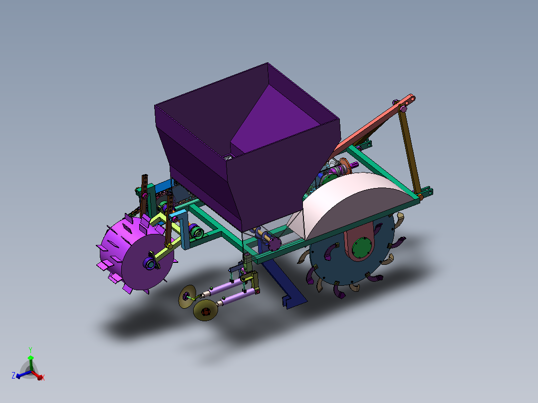果园开沟施肥机的设计【三维SolidWorks】