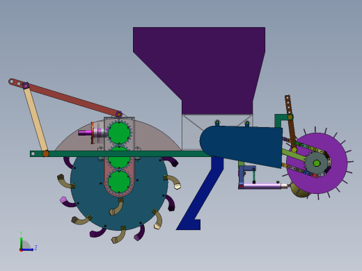 果园开沟施肥机的设计【三维SolidWorks】左视缩略图