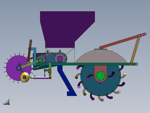 果园开沟施肥机的设计【三维SolidWorks】右视缩略图
