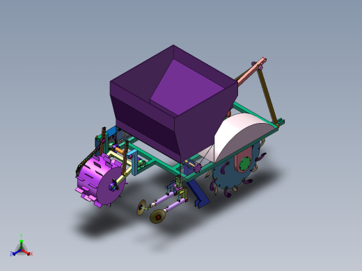 果园开沟施肥机的设计【三维SolidWorks】正等轴测缩略图