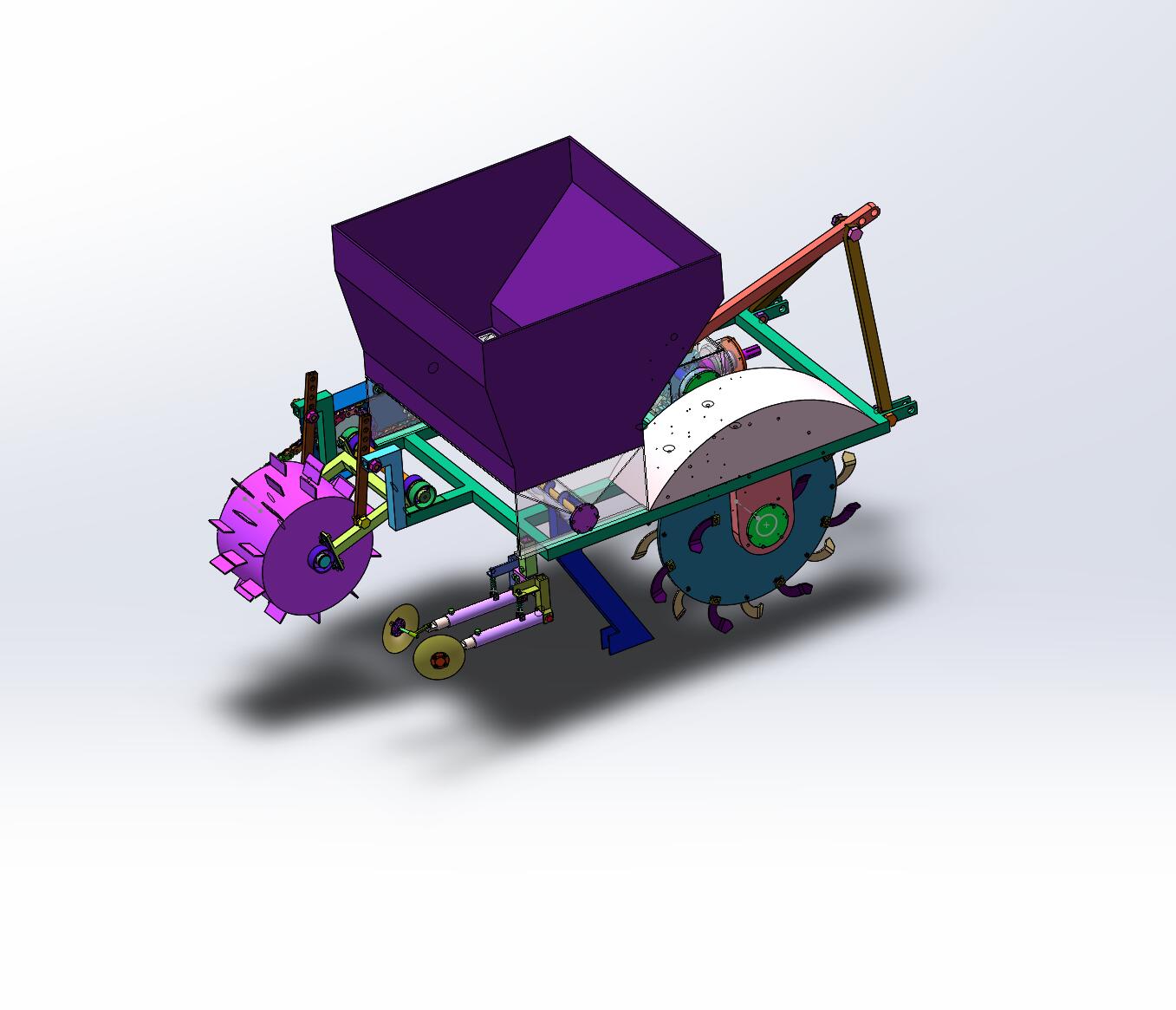 果园开沟施肥机的设计【三维SolidWorks】