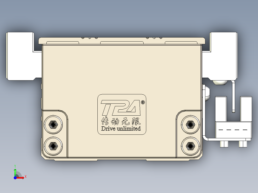 TPA-KNR-60E-1205C-L750A1-M-P10-N3线性模块铝制底座前视图