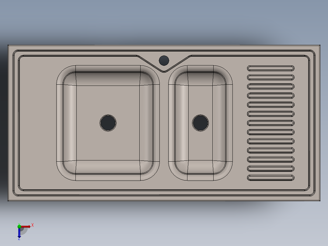水槽、不锈钢水槽(79)俯视图