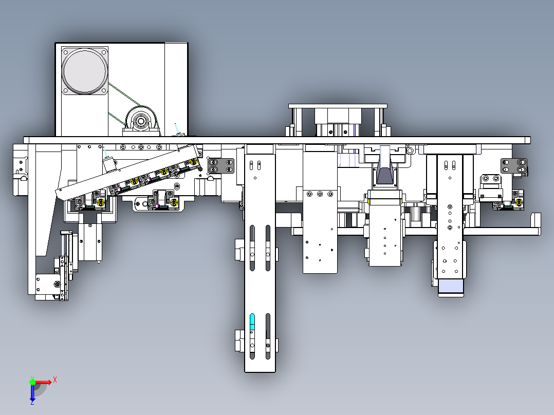 一种电芯剪角机sw18可编辑俯视图
