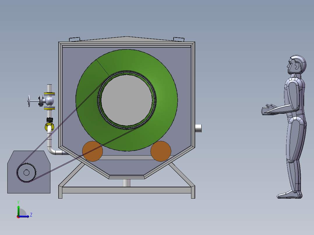 螺旋漂烫机sw15可编辑左视图