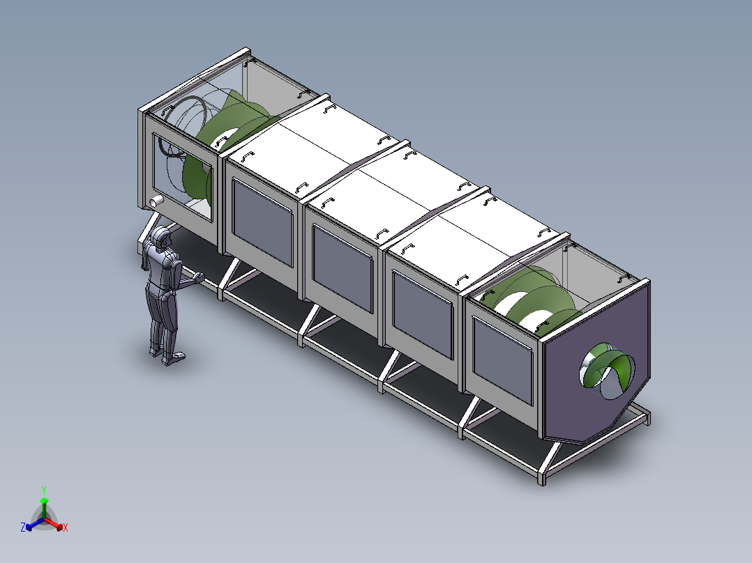 螺旋漂烫机sw15可编辑正等轴测图