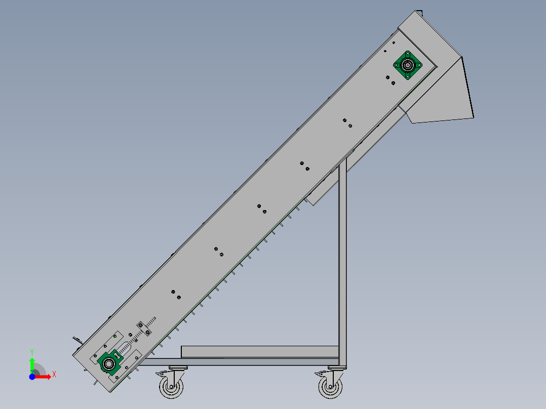 网链提升机sw18可编辑前视图