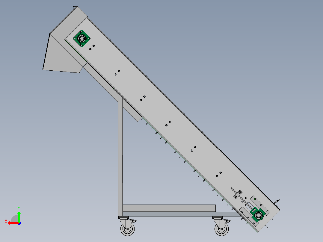 网链提升机sw18可编辑后视图