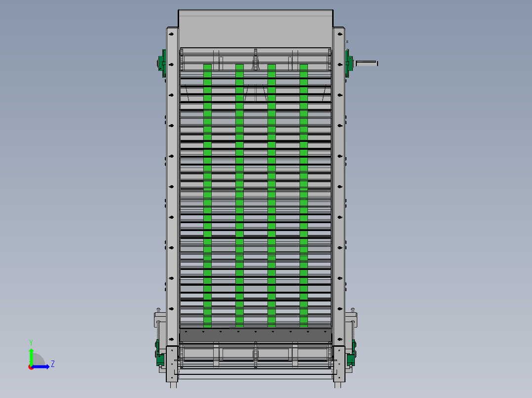 网链提升机sw18可编辑左视图