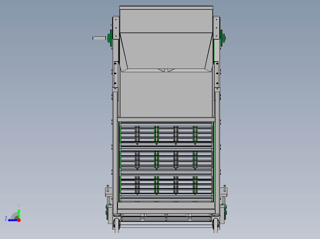 网链提升机sw18可编辑右视图