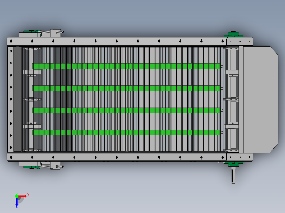 网链提升机sw18可编辑俯视图