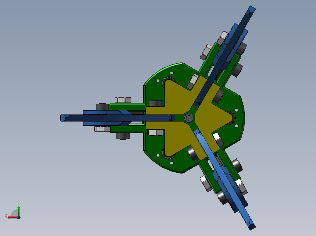 气动三爪机制（需要特征识别）后视图