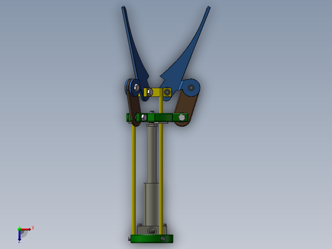 气动三爪机制（需要特征识别）俯视图