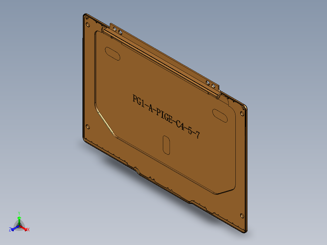 一款皮革版本电脑外壳铣凹槽外观面程序模型