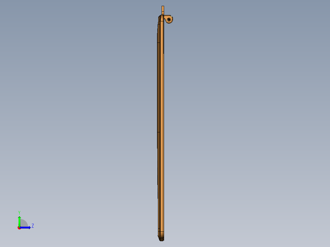 一款皮革版本电脑外壳铣凹槽外观面程序模型左视图