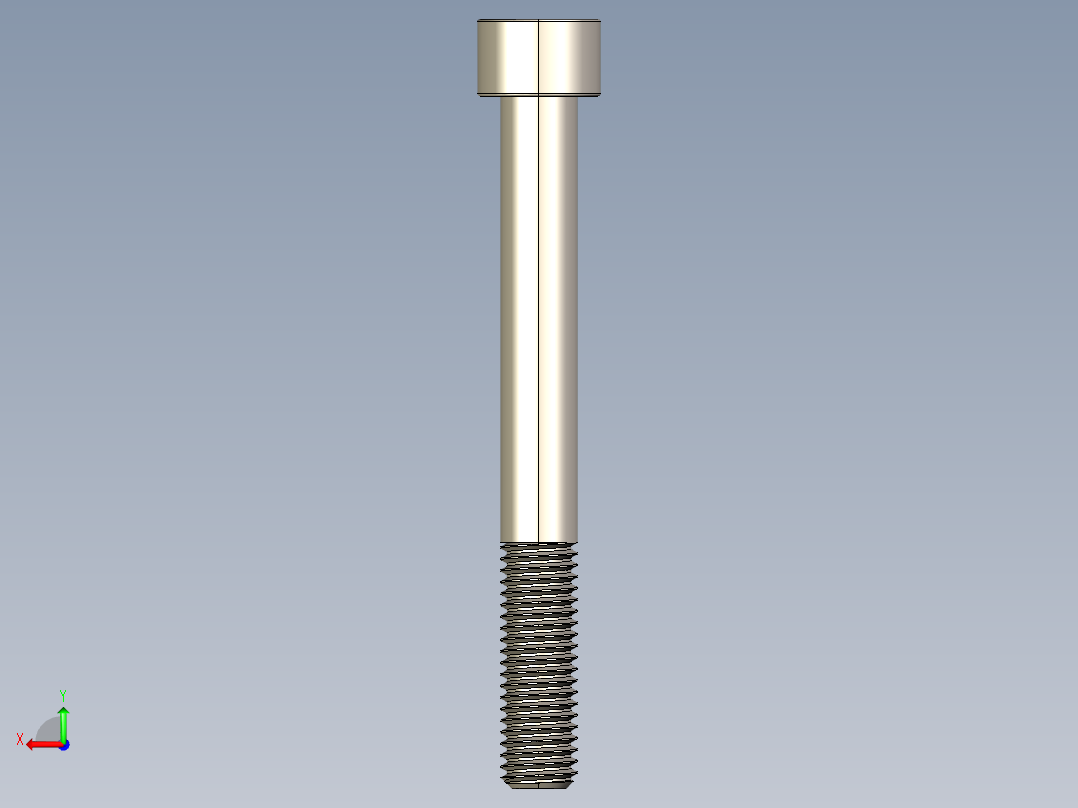 Screw_DIN_912_M10x90_A2.STEP公制内六角螺钉后视图