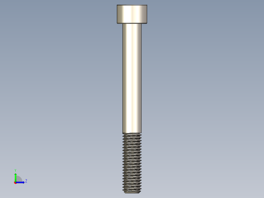 Screw_DIN_912_M10x90_A2.STEP公制内六角螺钉左视缩略图
