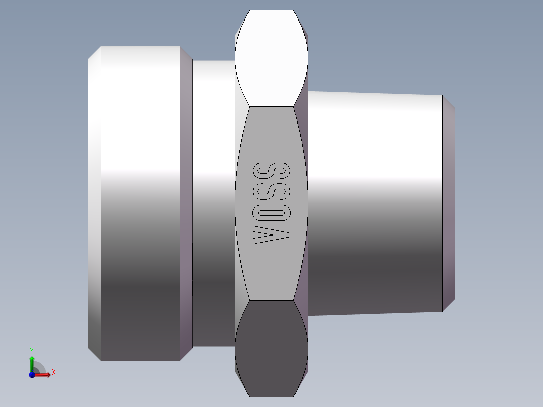 英制锥管螺纹直接头、1CT-30-08SP非标前视图