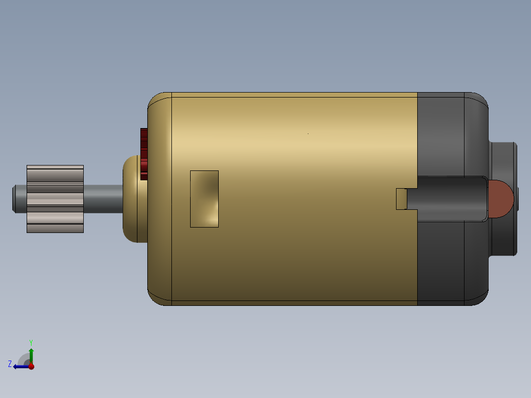 直流电机、电机(12)右视图