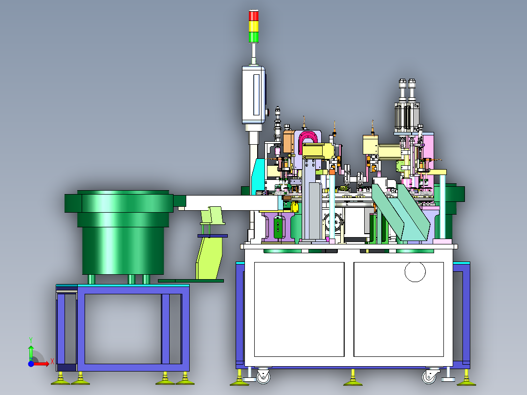 头帽组装检测机前视图