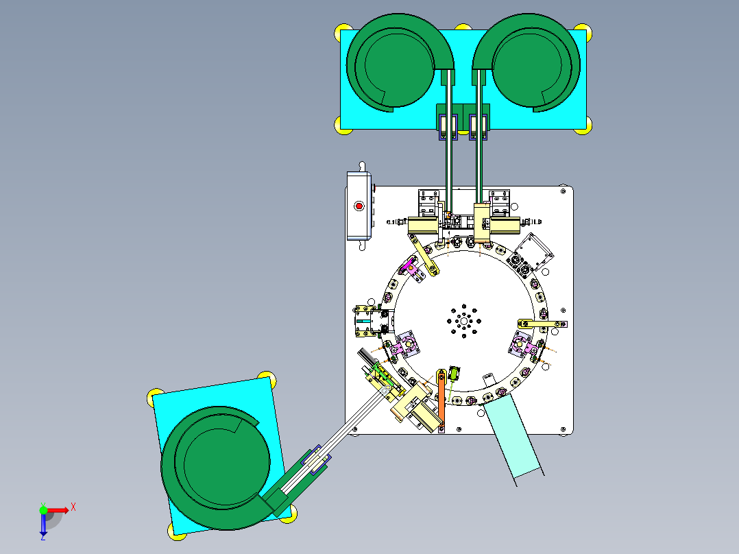 头帽组装检测机俯视图