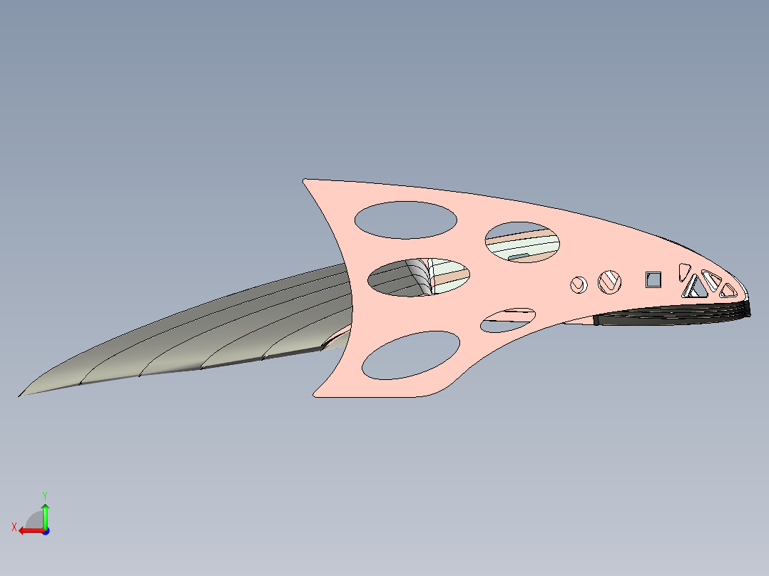 B2004203-渐缩翼后视图