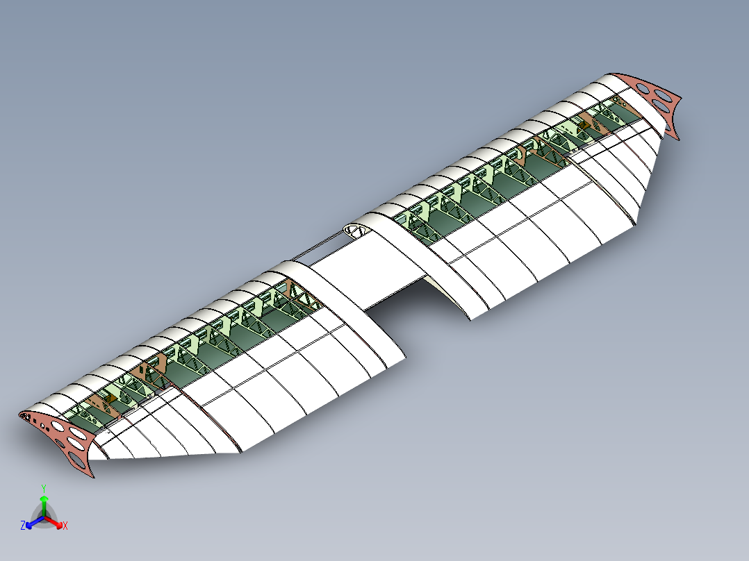 B2004203-渐缩翼正等轴测图