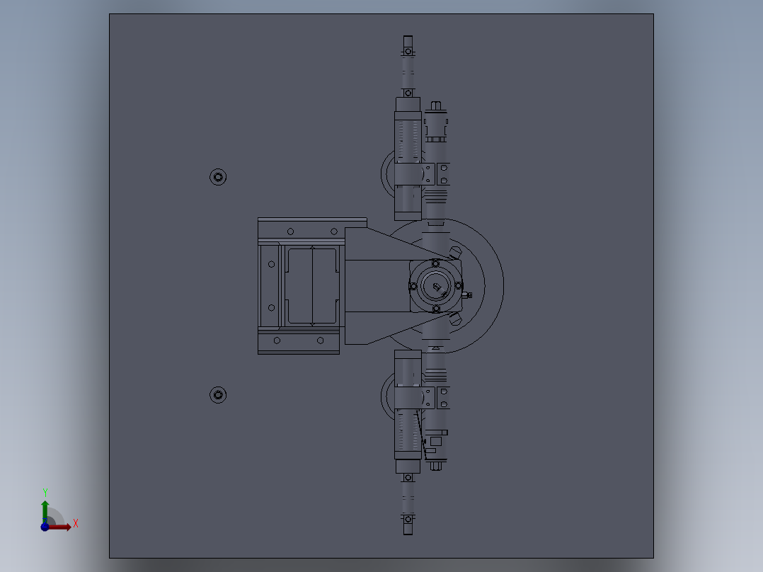 数控机床、齿轮加工机床模型3D图纸 Solidworks设计前视图
