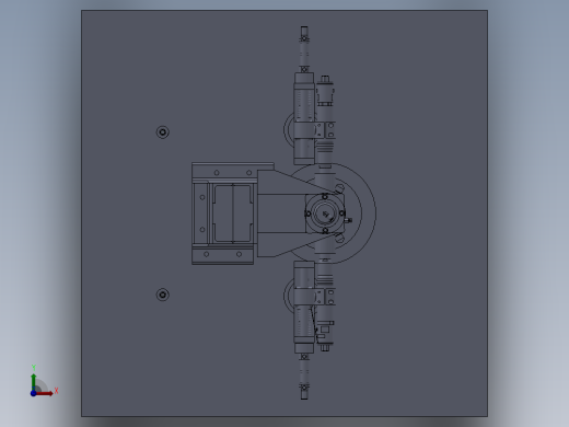 数控机床、齿轮加工机床模型3D图纸 Solidworks设计前视缩略图