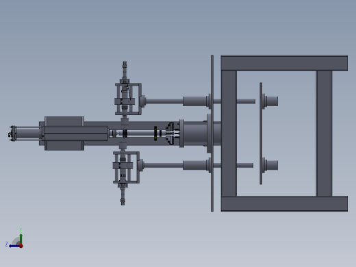 数控机床、齿轮加工机床模型3D图纸 Solidworks设计右视缩略图