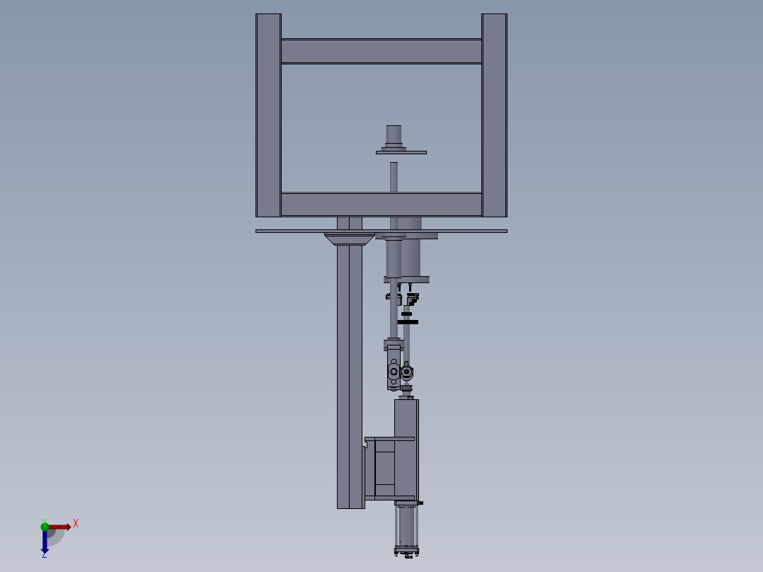 数控机床、齿轮加工机床模型3D图纸 Solidworks设计俯视图
