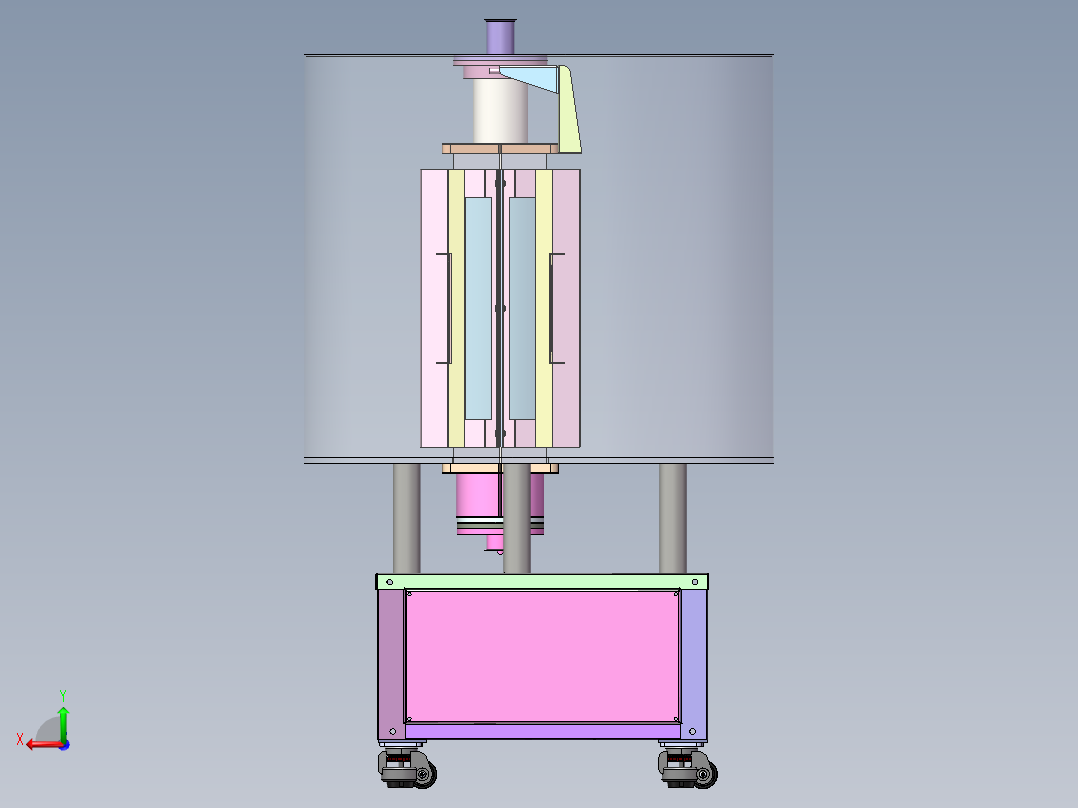 锂电池极片旋转涂布试验机后视图