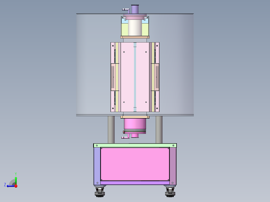 锂电池极片旋转涂布试验机右视图