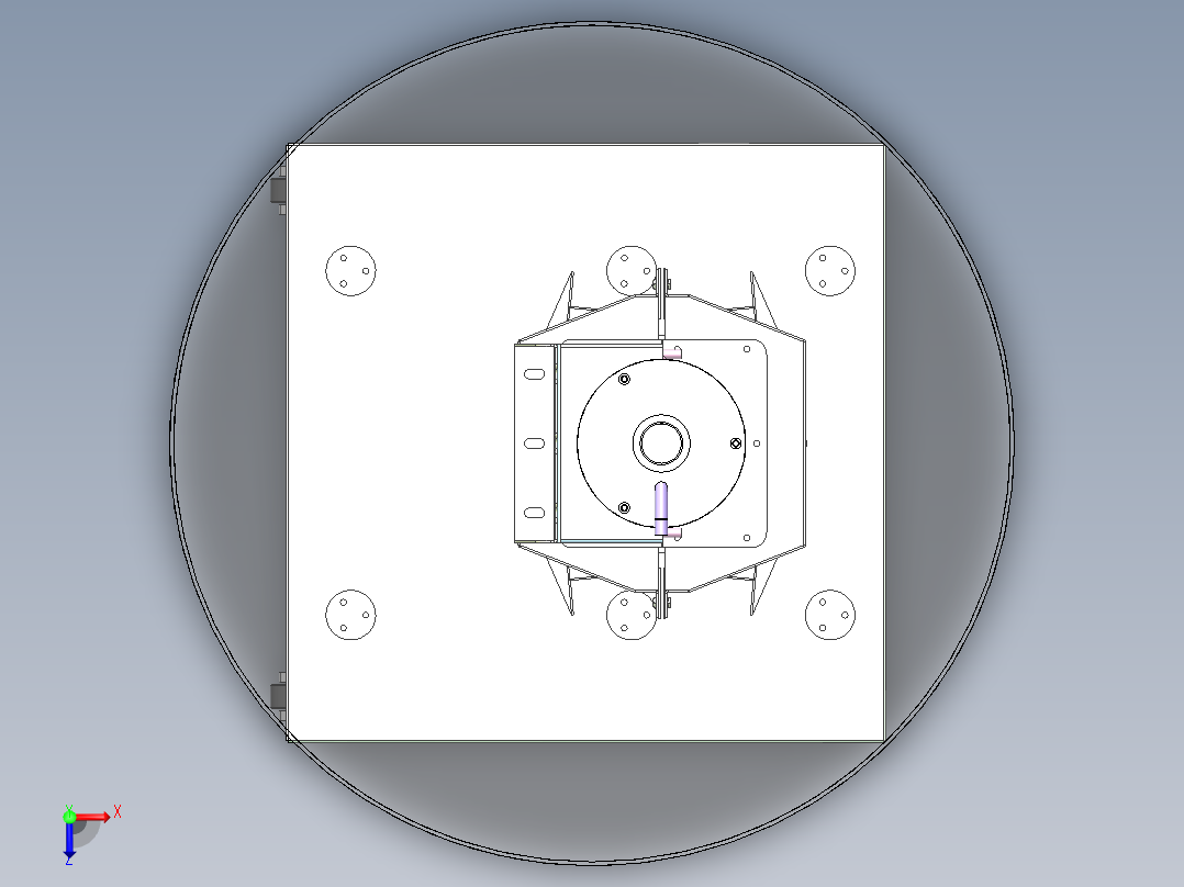 锂电池极片旋转涂布试验机俯视图