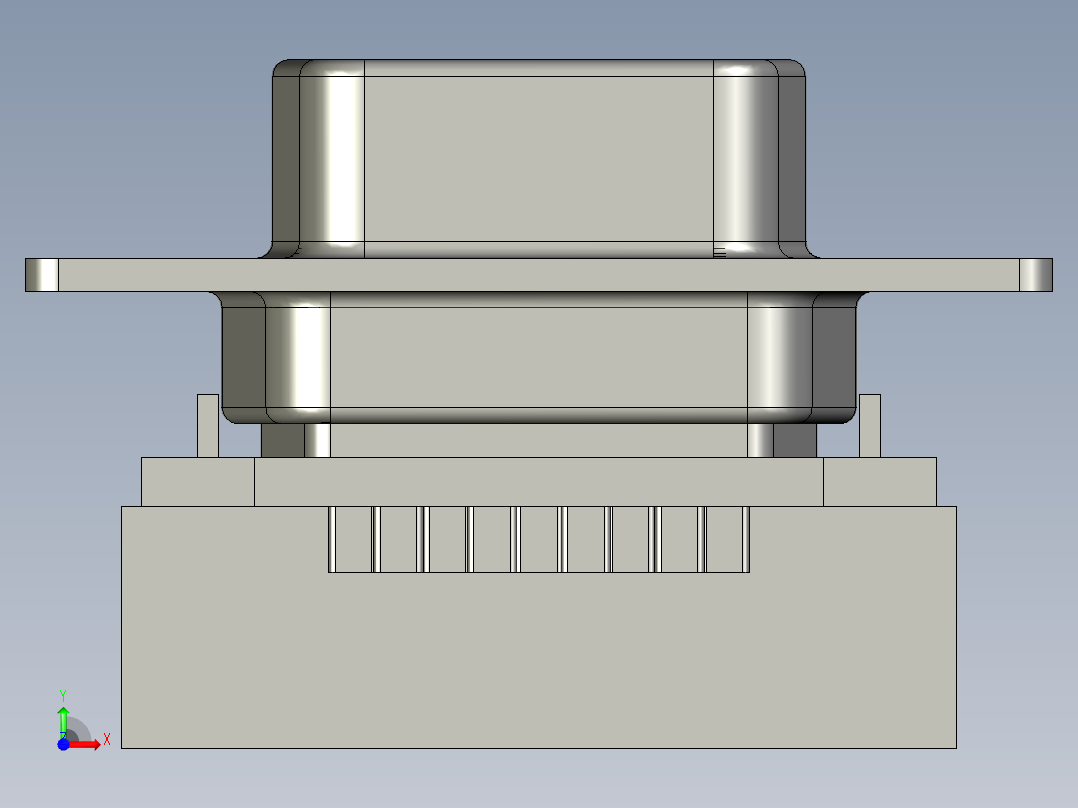 电控柜-198N000064线座DB9FAA直脚插孔前视图