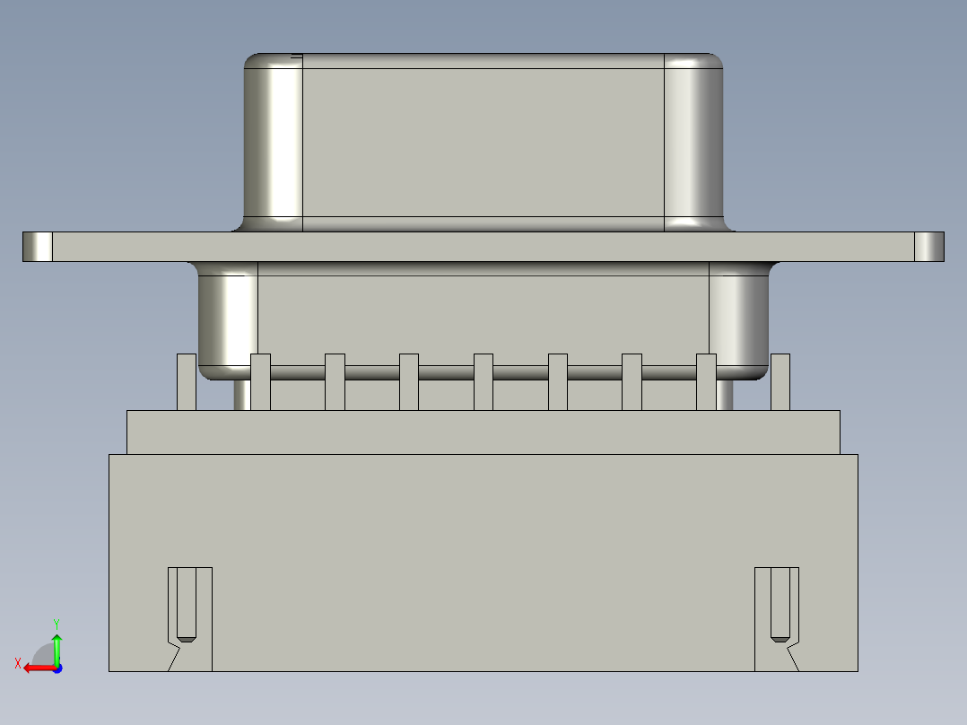 电控柜-198N000064线座DB9FAA直脚插孔后视图