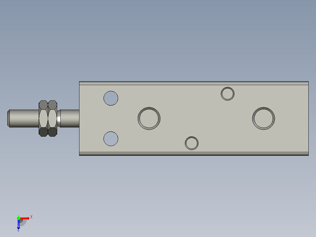气缸MD10x15S(0)+()俯视图