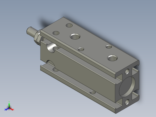 气缸MD10x15S(0)+()正等轴测缩略图