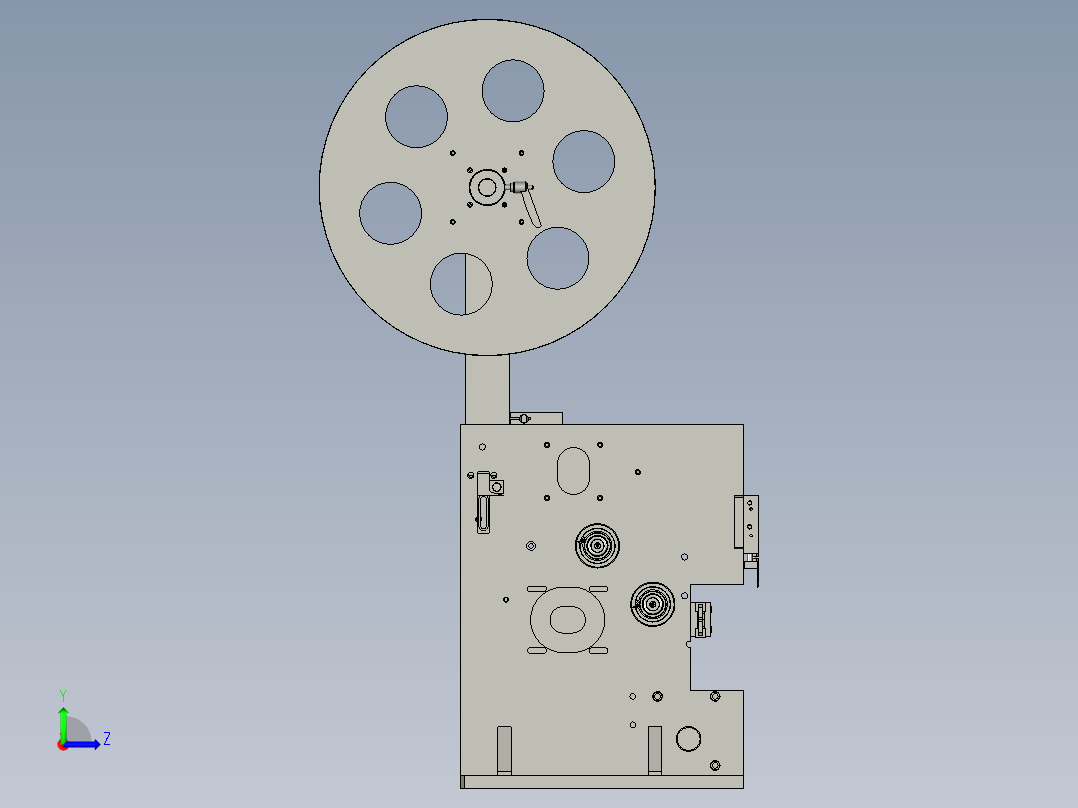 圈料上料机构左视图