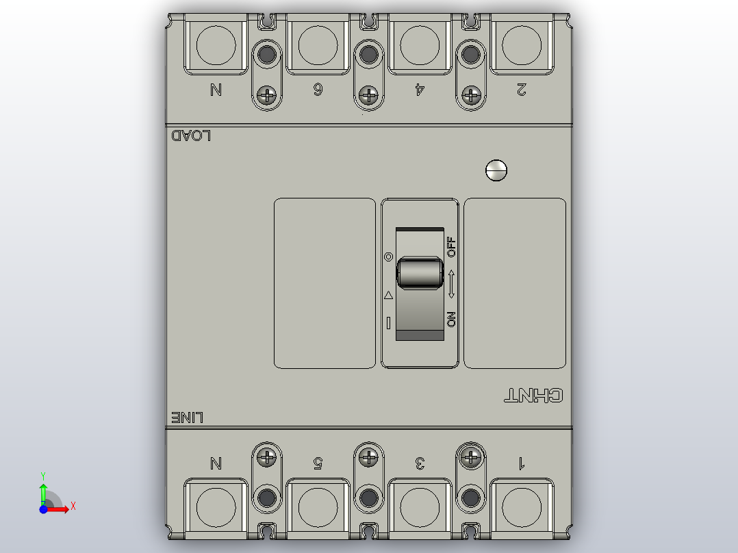 NM1-125S 4p 塑壳断路器（二代） 2019年8月前视图