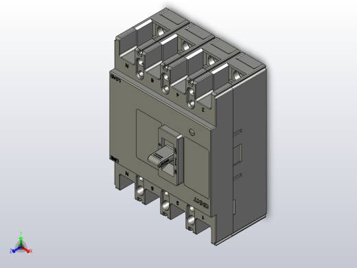 NM1-125S 4p 塑壳断路器（二代） 2019年8月正等轴测缩略图