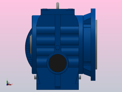 SAF47法兰空心轴安装斜齿-蜗轮蜗杆减速机SAF47-Y0.37-4P-76.88-M1-0°-A前视缩略图
