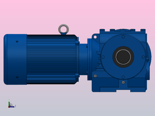 SAF47法兰空心轴安装斜齿-蜗轮蜗杆减速机SAF47-Y0.37-4P-76.88-M1-0°-A左视缩略图