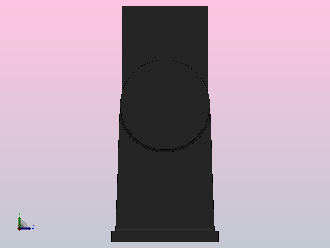 中间铰轴支座ZZ型[QGA200]气缸附件左视图