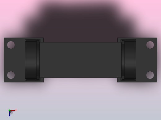 中间铰轴支座ZZ型[QGA200]气缸附件俯视缩略图