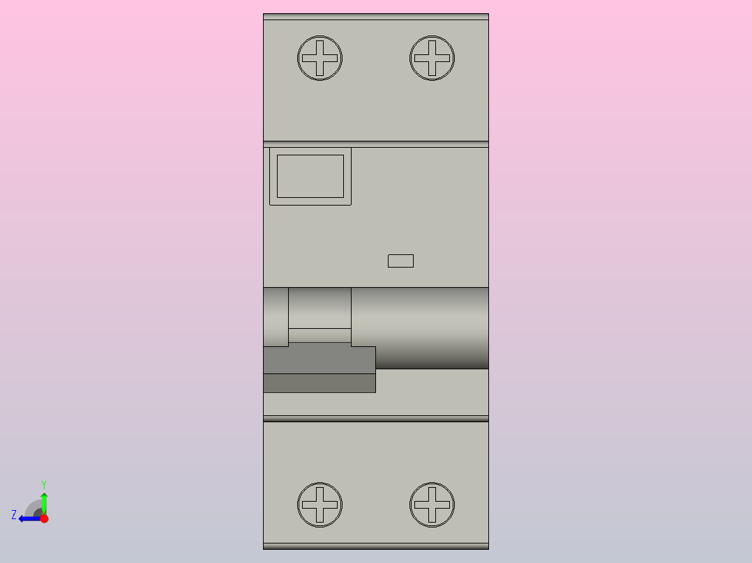 NL1E-63剩余电流动作断路器[NL1E-63-63-0.03-2P]右视图