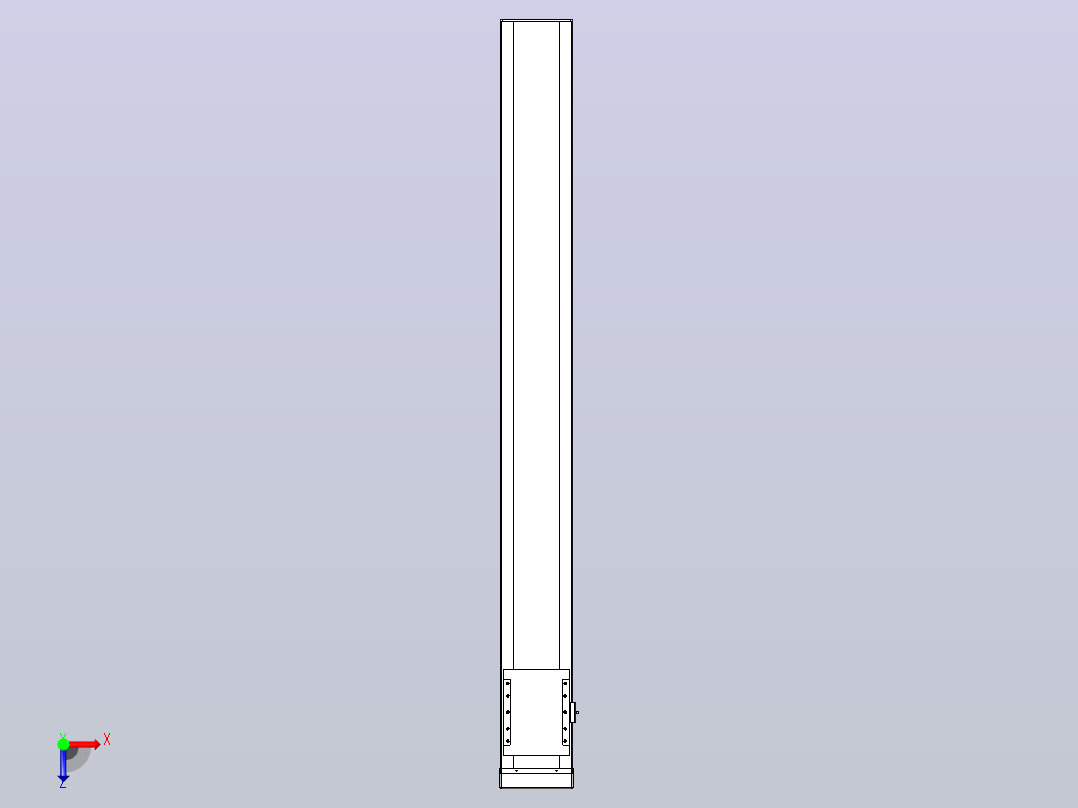 滚珠丝杠直线轴带导轨全封闭TPA-HCR-175D-2510C-L1550-MP-Y-P75-N3俯视图